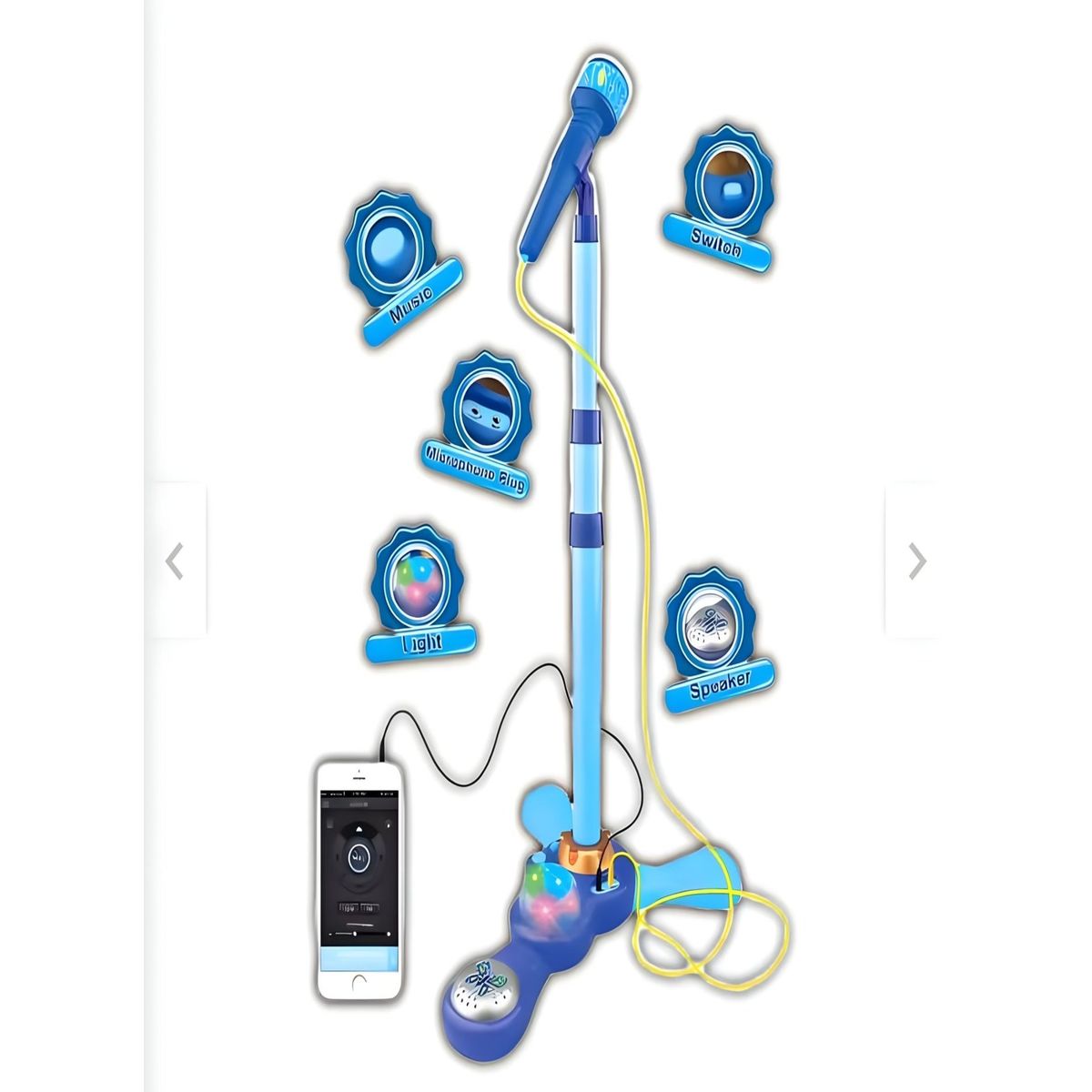 GENERICO - Set Guitarra Micrófono Pedestal Juguete Mp3 Luces 27n3