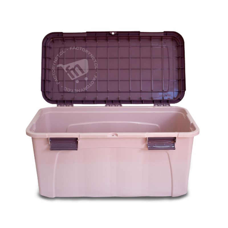 REYPLAST - Baul Caja Almacenamiento Organizadora  90l Ruedas RosaMorada
