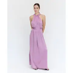 GUINDA - Maxi Vestido de fiesta con cuello halter Artemisa