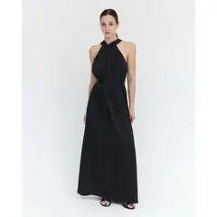 GUINDA - Maxi Vestido de fiesta con cuello halter Artemisa