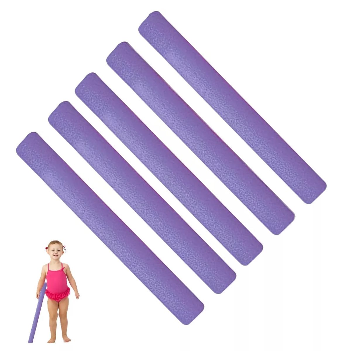 GENERICO - Fideos Flotadores De Espuma Para Piscina Pack X 5 Violeta