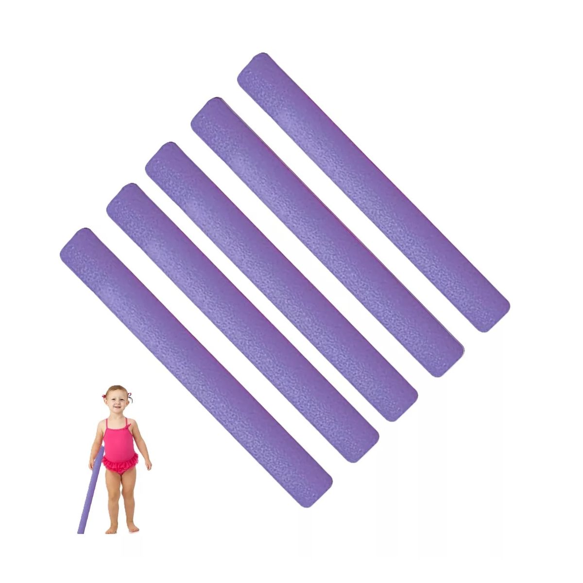 GENERICO - Fideos Flotadores De Espuma Para Piscina Pack X 5 Violeta