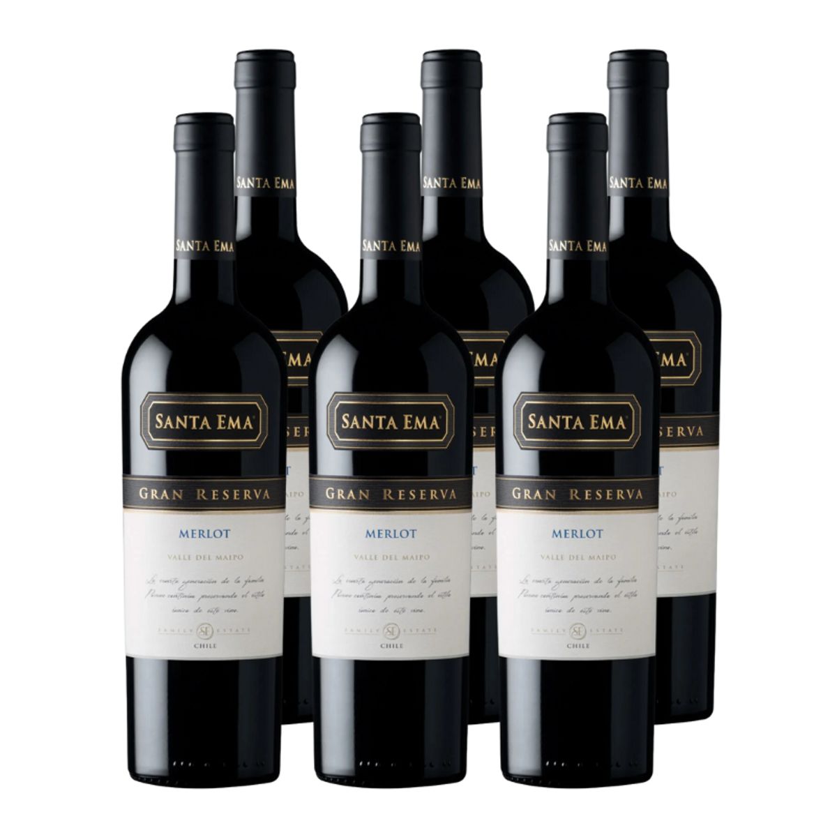 SANTA EMA - Vino Santa Ema Gran Reserva Merlot 750cc x6