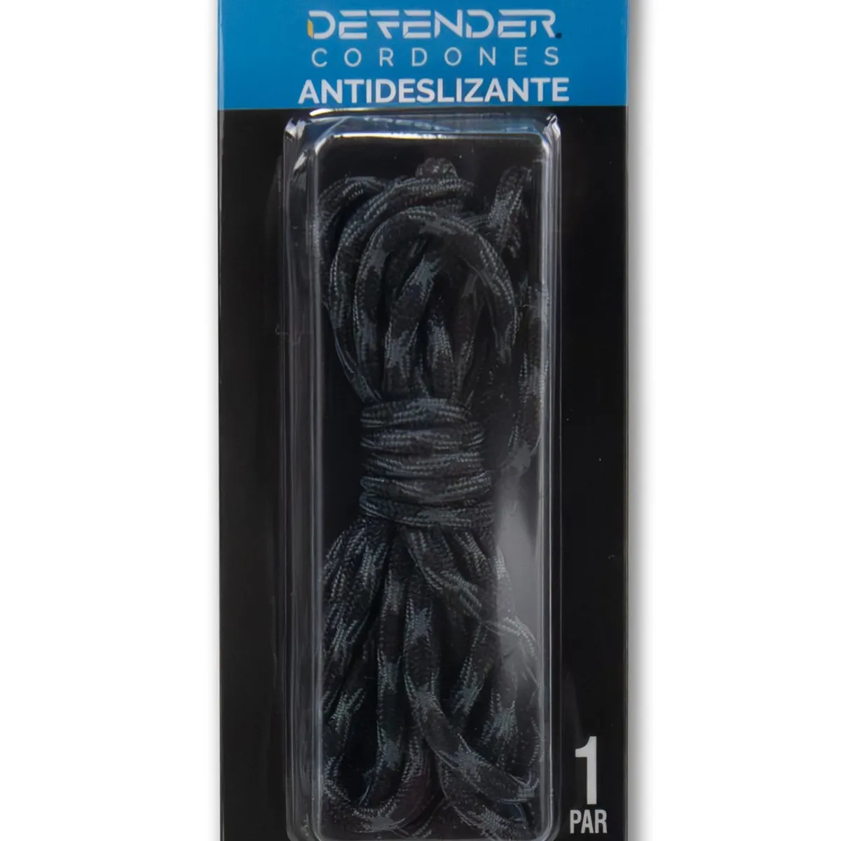 DEFENDER - Cordones Defender Antideslizante Negro Large