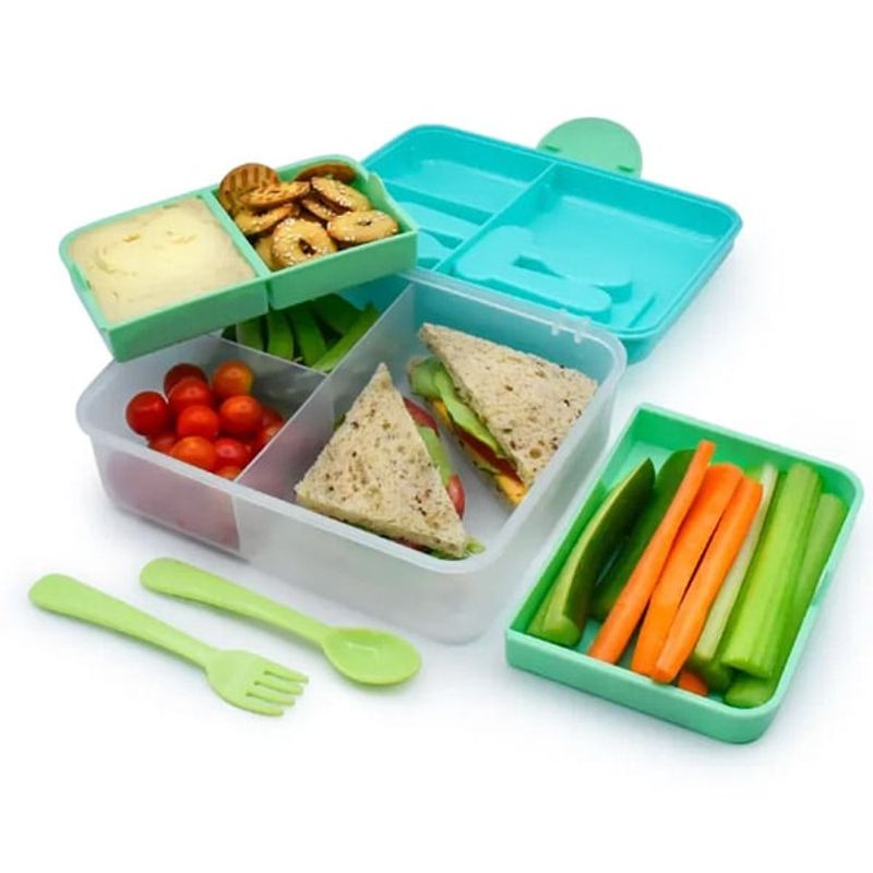 GENERICO - Lonchera Bento Box Con Cubieto Aqua Melii