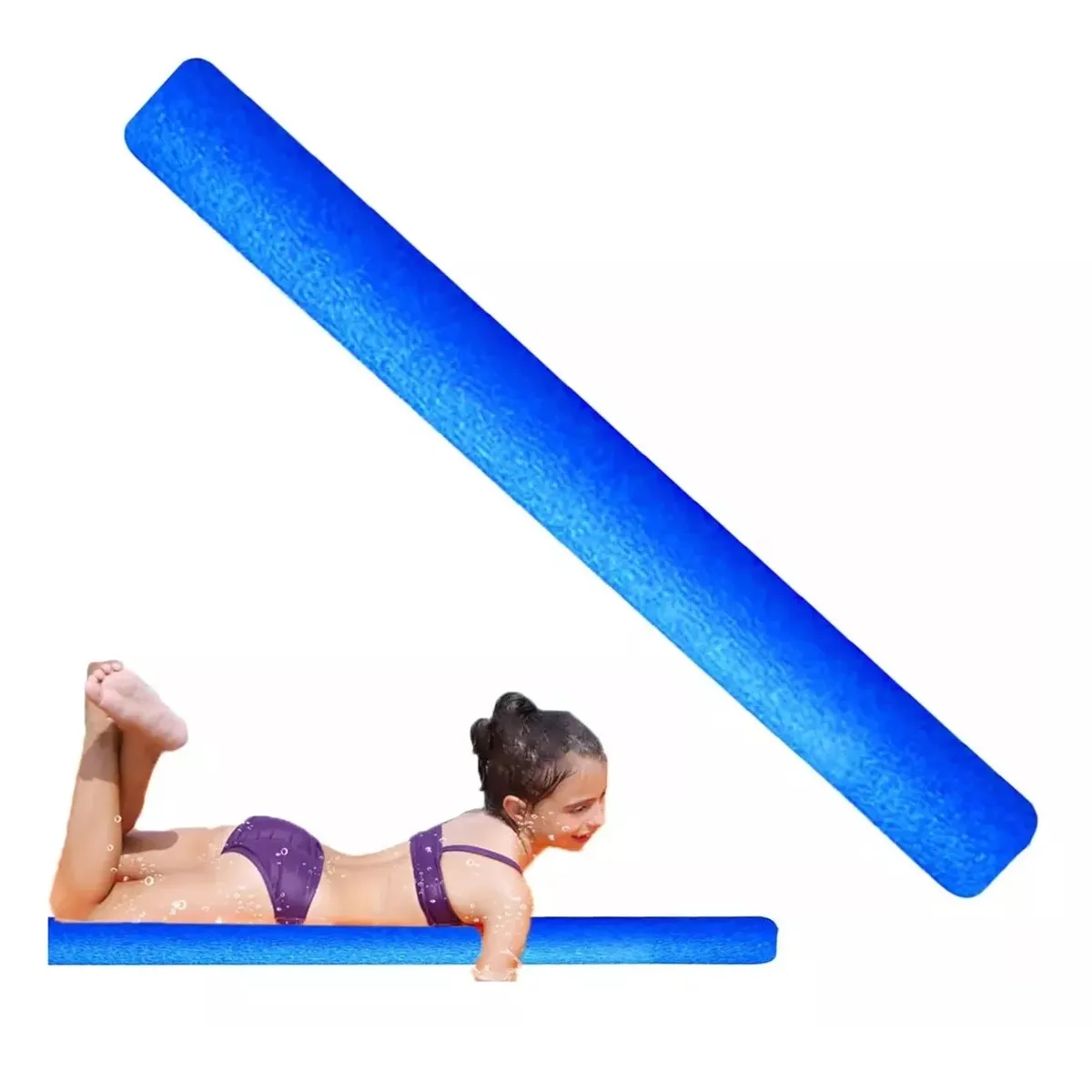 GENERICO - Fideos Flotadores De Espuma Para Piscina Pack X 10 Azul