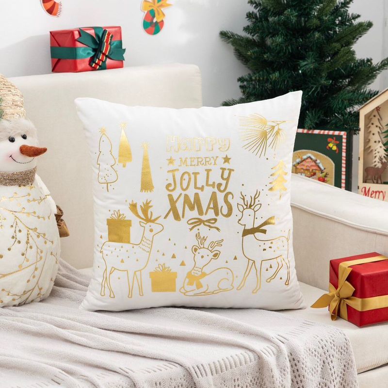 TODOHOGAR SANTIAGO DE CHILE - Cojín navideño con diseño estampado - D02