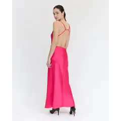 GUINDA - Midi Vestido Satinado escote Bote Noah