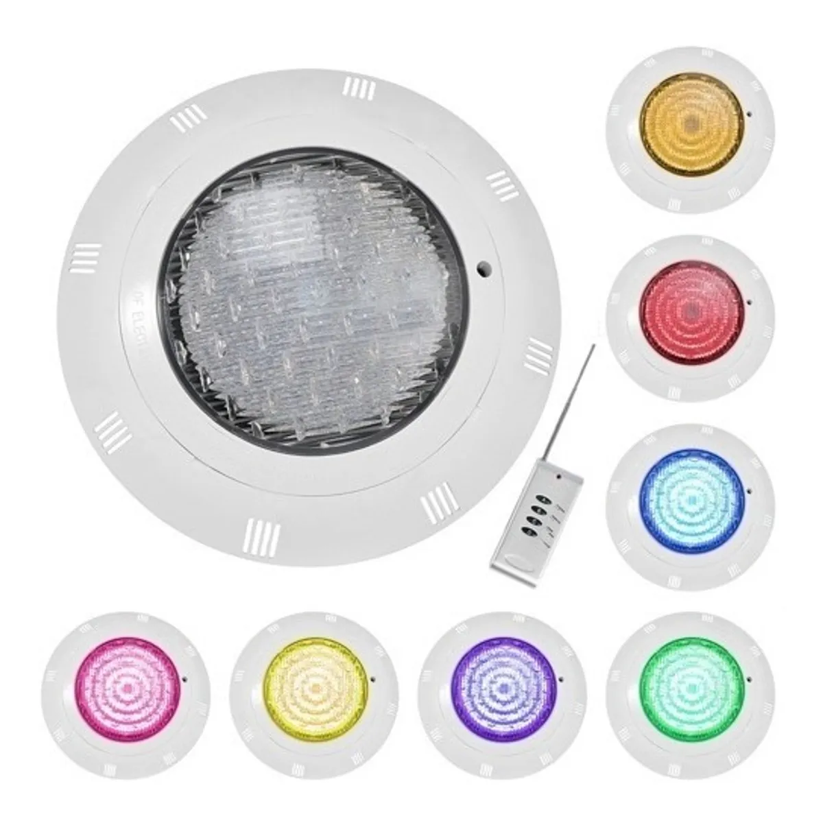GENERICO - Foco Led Piscina Multicolor Rgb 18W 12v + Control Remoto