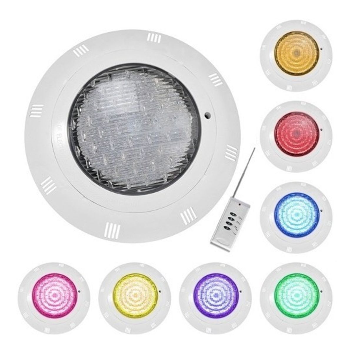 GENERICO - Foco Led Piscina Multicolor Rgb 24W 12v + Control Remoto