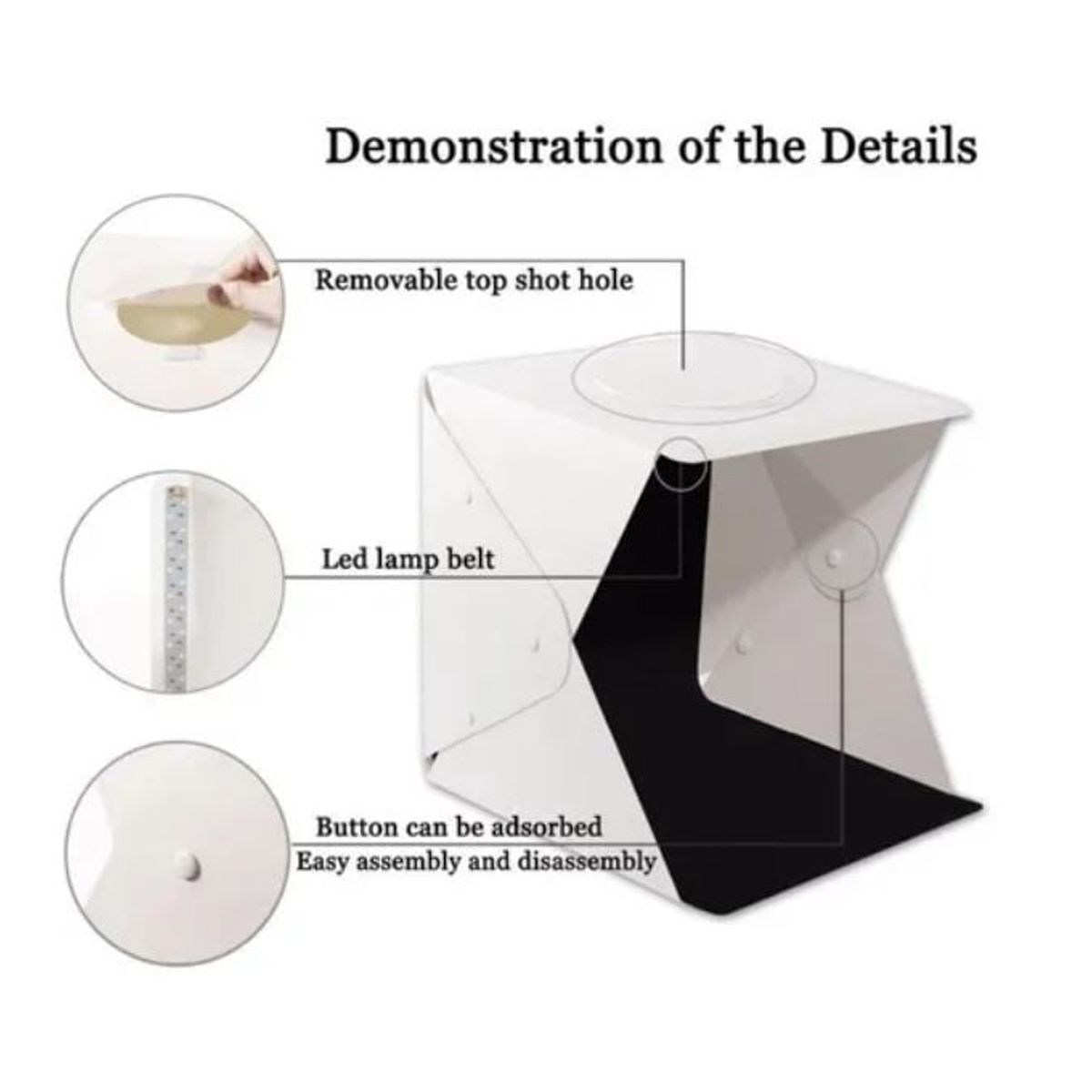 GENERICO - Estudio Fotográfico Caja De Luz Portátil 30cm