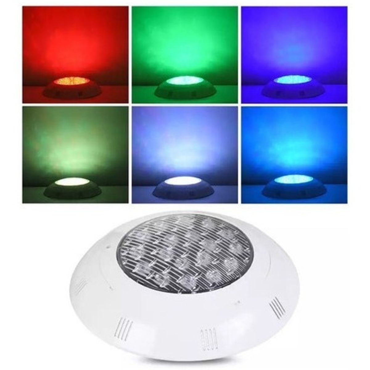 GENERICO - Foco Led Piscina Multicolor Rgb 24W 12v + Control Remoto