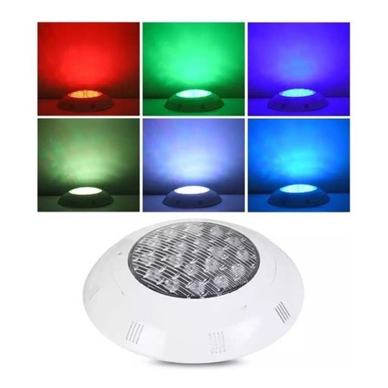 GENERICO - Foco Led Piscina Multicolor Rgb 24W 12v + Control Remoto