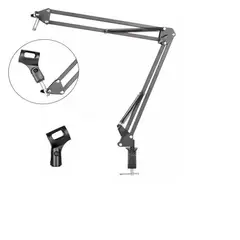 GENERICO - Brazo Soporte Micrófono Pinza Flexible Pedestal Escritorio