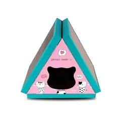 GENERICO - Rascador Especial Para Gatos Casa Forma Triangular Mascotas