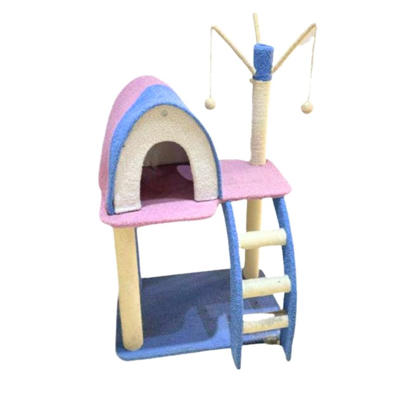 GENERICO - Rascador Interactivo Juguete Torre Para Gatos Escalera Cueva