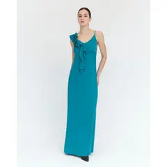 GUINDA - Maxi Vestido con manga de volantes Sun