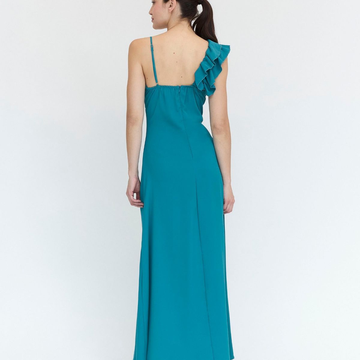 GUINDA - Maxi Vestido con manga de volantes Sun Guinda