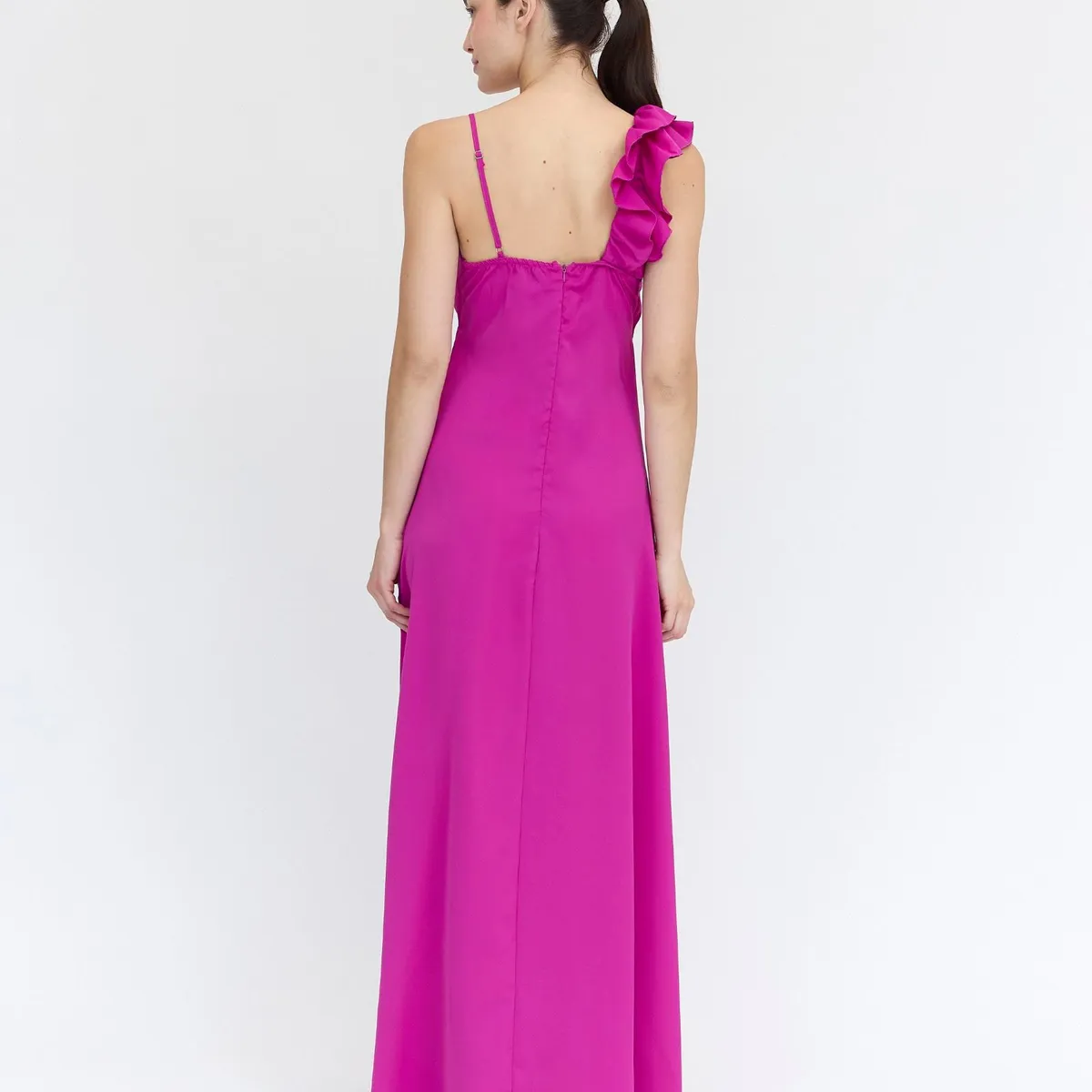 GUINDA - Maxi Vestido con manga de volantes Sun Guinda