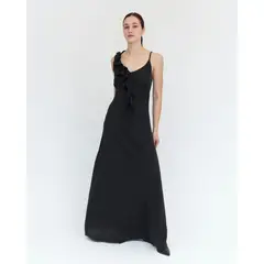 GUINDA - Maxi Vestido con manga de volantes Sun