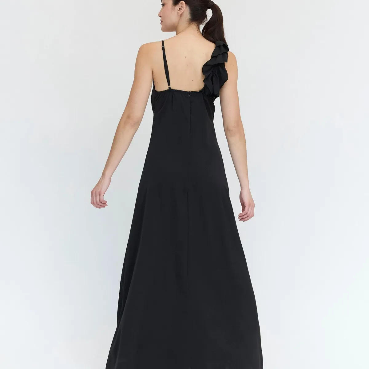 GUINDA - Maxi Vestido con manga de volantes Sun Guinda