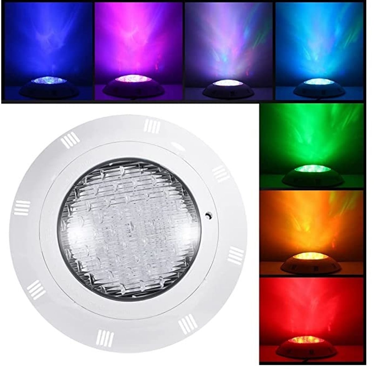 IRM - Foco Led Piscina Multicolor Rgb Sumergible Iluminacion Agua Panel Con Control Remoto Figoimport