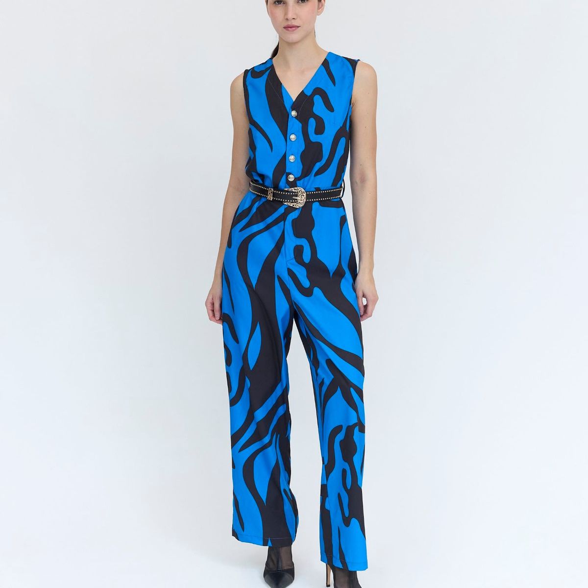 GUINDA - Enterito Ligero con Escote en V Nilo Guinda