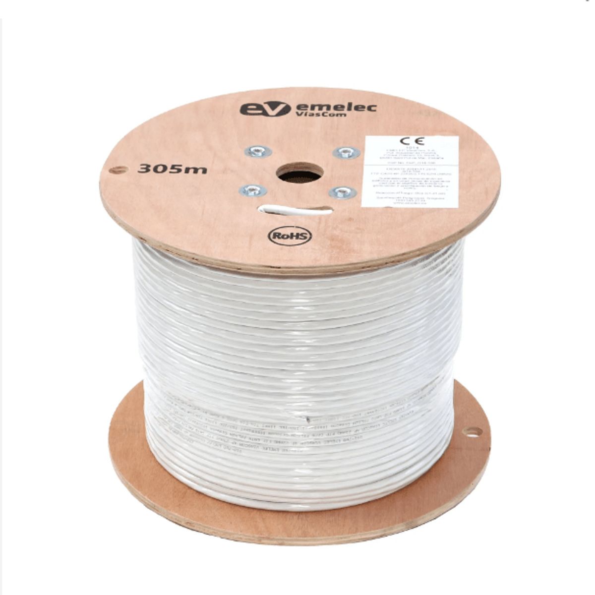 GENERICO - CABLE COAXIAL RG6 BLANCO 305 MTS
