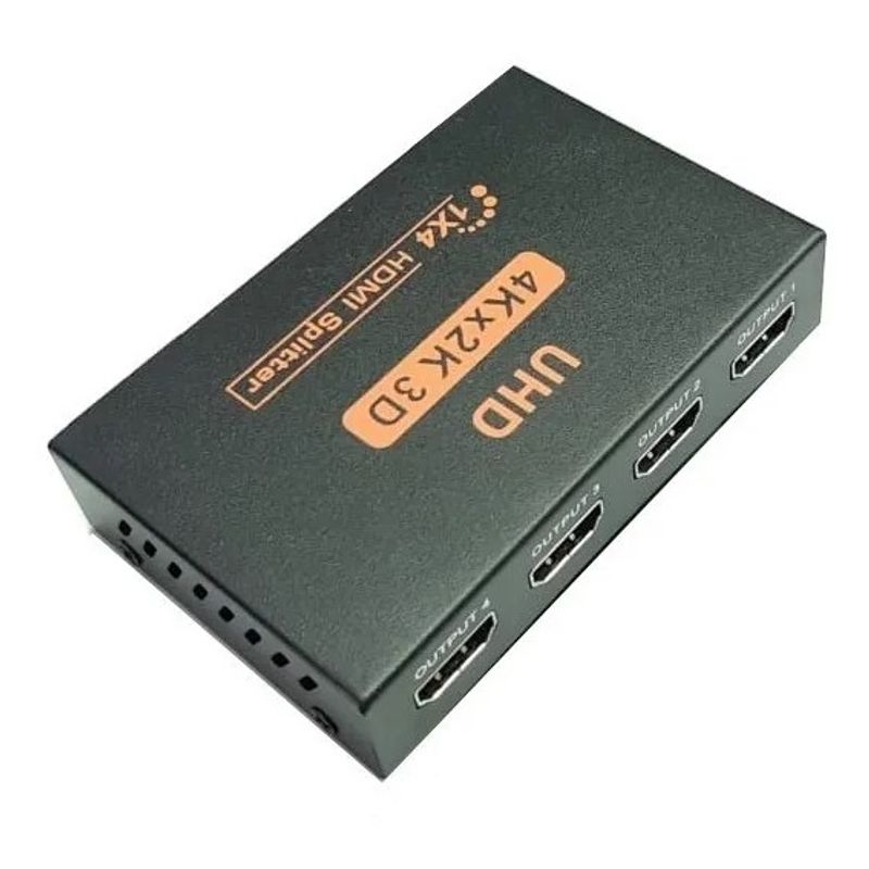 GENERICO - Splitter HDMI Activo 1x4 Señal Full UHD Metalico 4Kx2K 3D