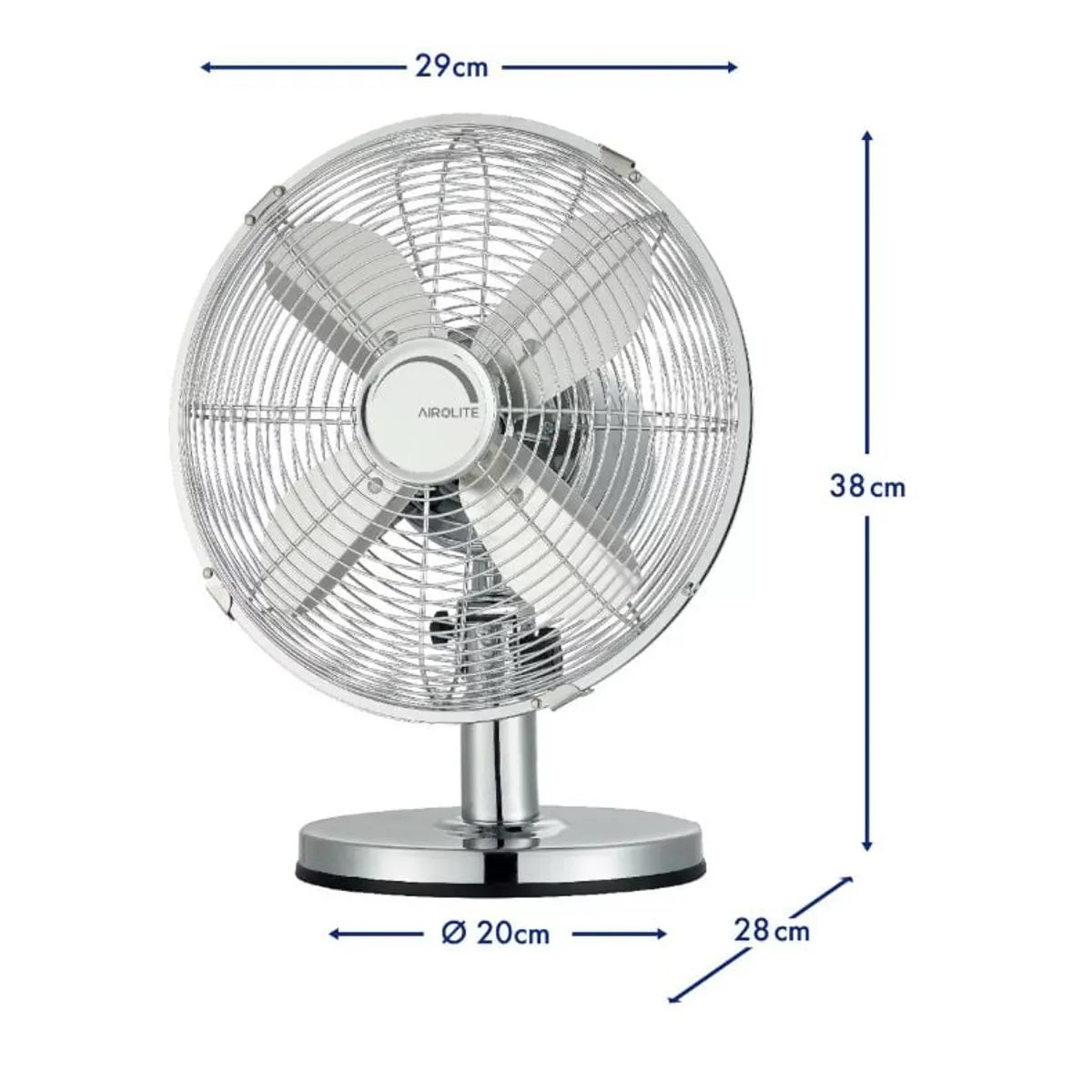 AIROLITE - Ventilador Airolite de Sobremesa 10 V10sm Metal
