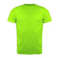 ANDESLAND OUTDOOR APPAREL - Polera Poliéster Manga Corta Otocyon Essential Verde Fluor Unisex