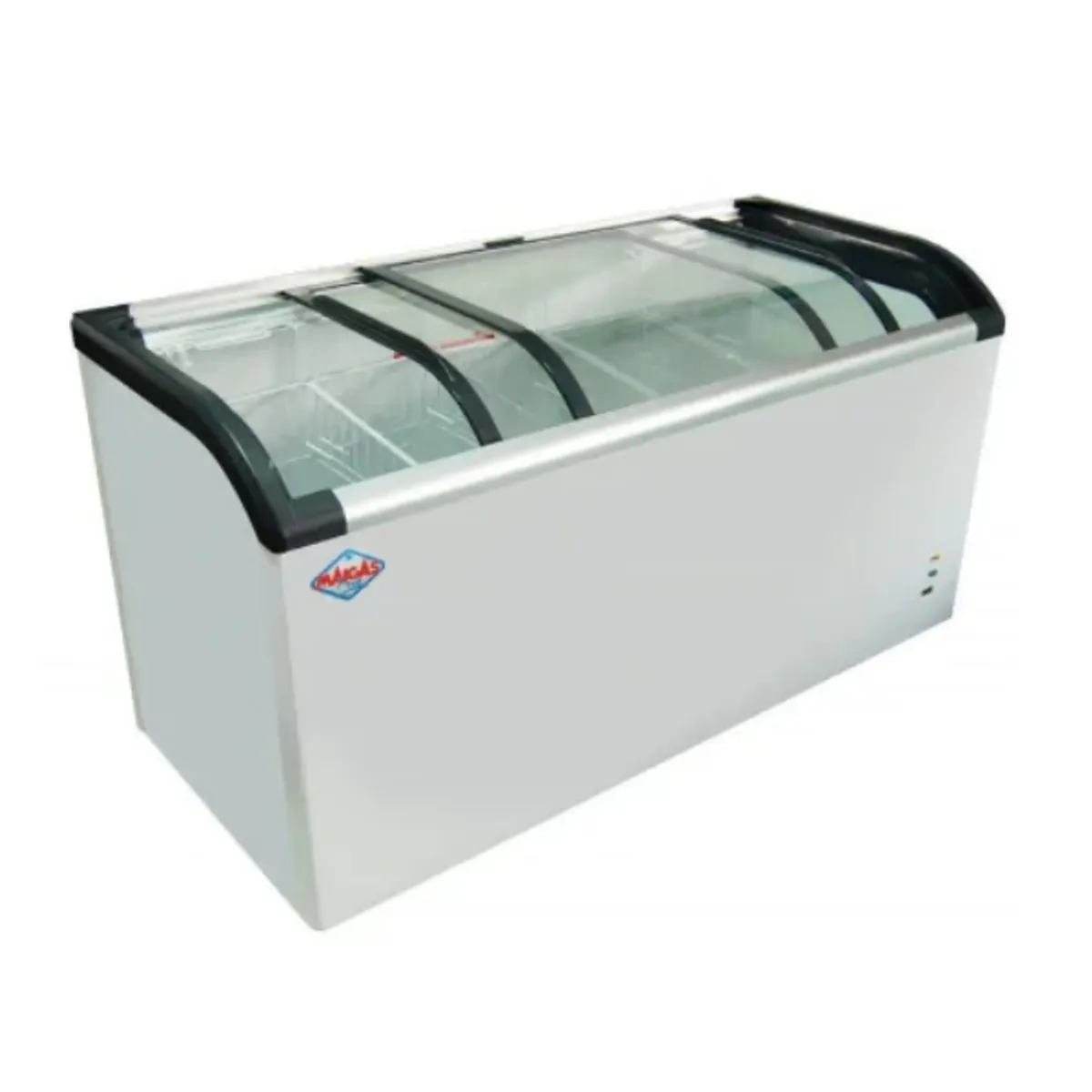 MAIGAS - Congelador Tipo Isla Tapa Vidrio Curvo 520 Litros Maigas