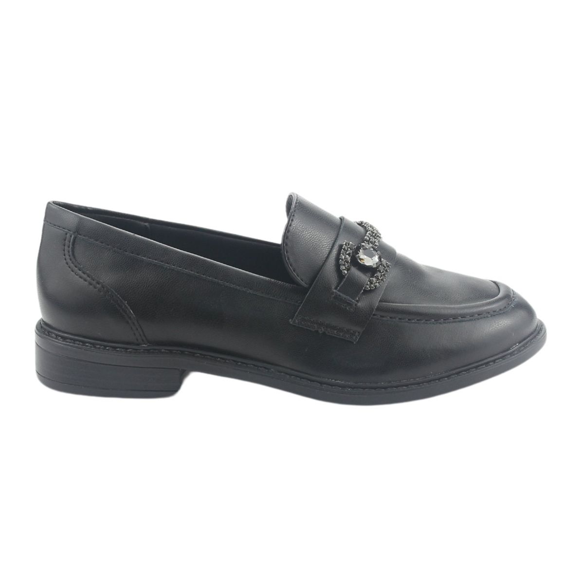 VIA MARTE - Mocasines Mujer Negro Casual Via Marte 077-004-01