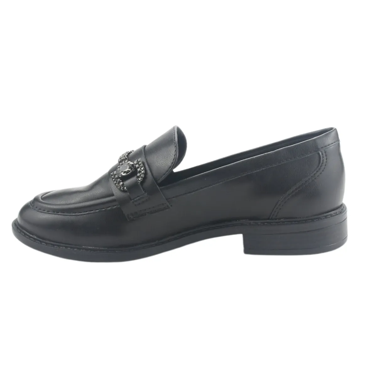 VIA MARTE - Mocasines Mujer Negro Casual Via Marte 077-004-01
