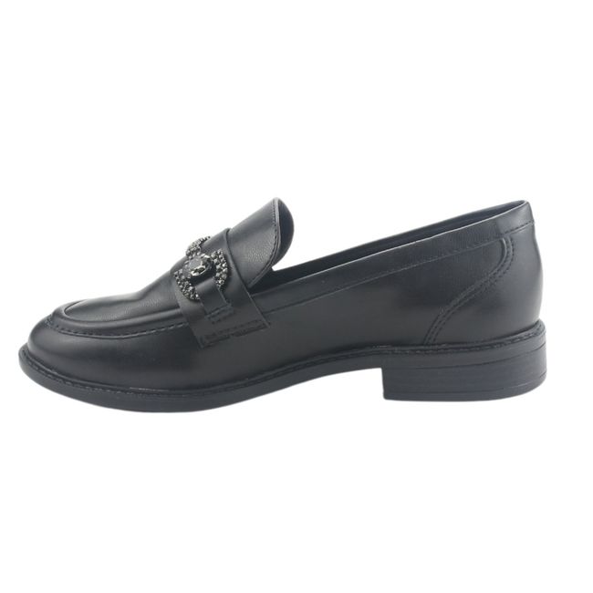 VIA MARTE - Mocasines Mujer Negro Casual Via Marte 077-004-01