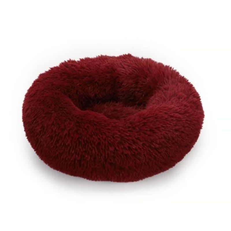 GENERICO - Donut Cama De Felpa Para Perro Rojo