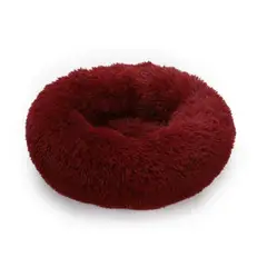 GENERICO - Donut Cama De Felpa Para Perro Rojo