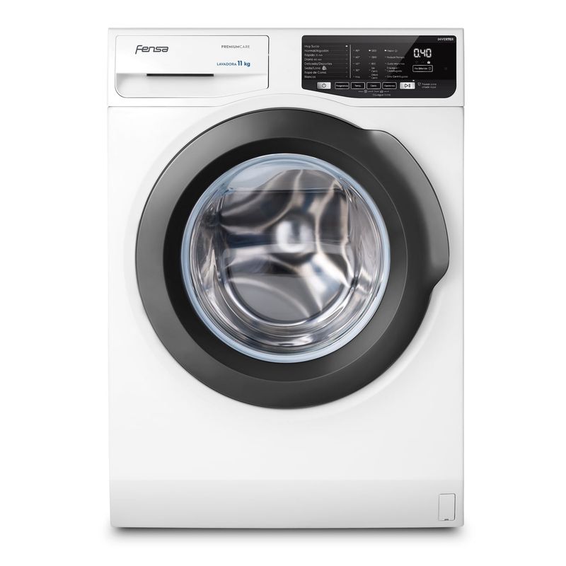 FENSA - Lavadora Automática Fensa 11Kg Carga Frontal Inverter con Vapor Premium Care 11W Blanca