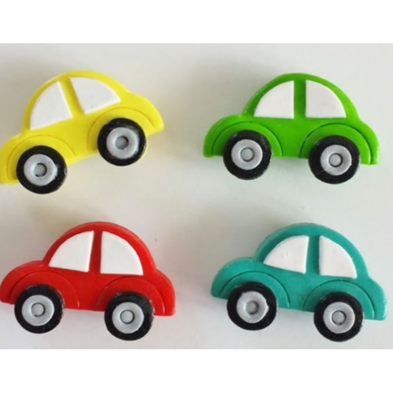 GENERICO - Set 4 Juguetes Para Perros En Forma De Auto Silicona