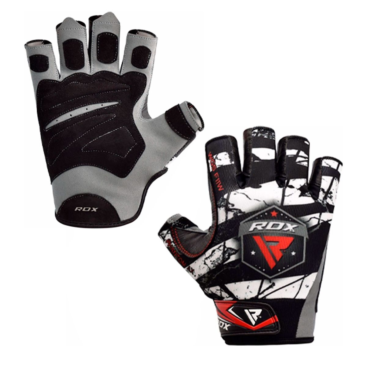 RDX - Guantes Rdx De Pesas Subli White F11 Wgs-f11w