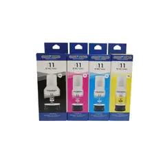 PACIFIC COLOR - Pack 4 tintas alternativas GI -11 Compatible CANON
