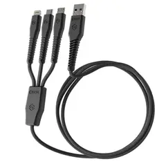 SLEVE - Cable Cargador Line X Usb A Triple Usb Black