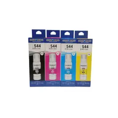 PACIFIC COLOR - Pack 4 Tintas alternativas T544 Compatible EPSON