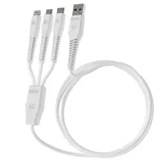 SLEVE - Cable Cargador Line X Usb A Triple Usb White