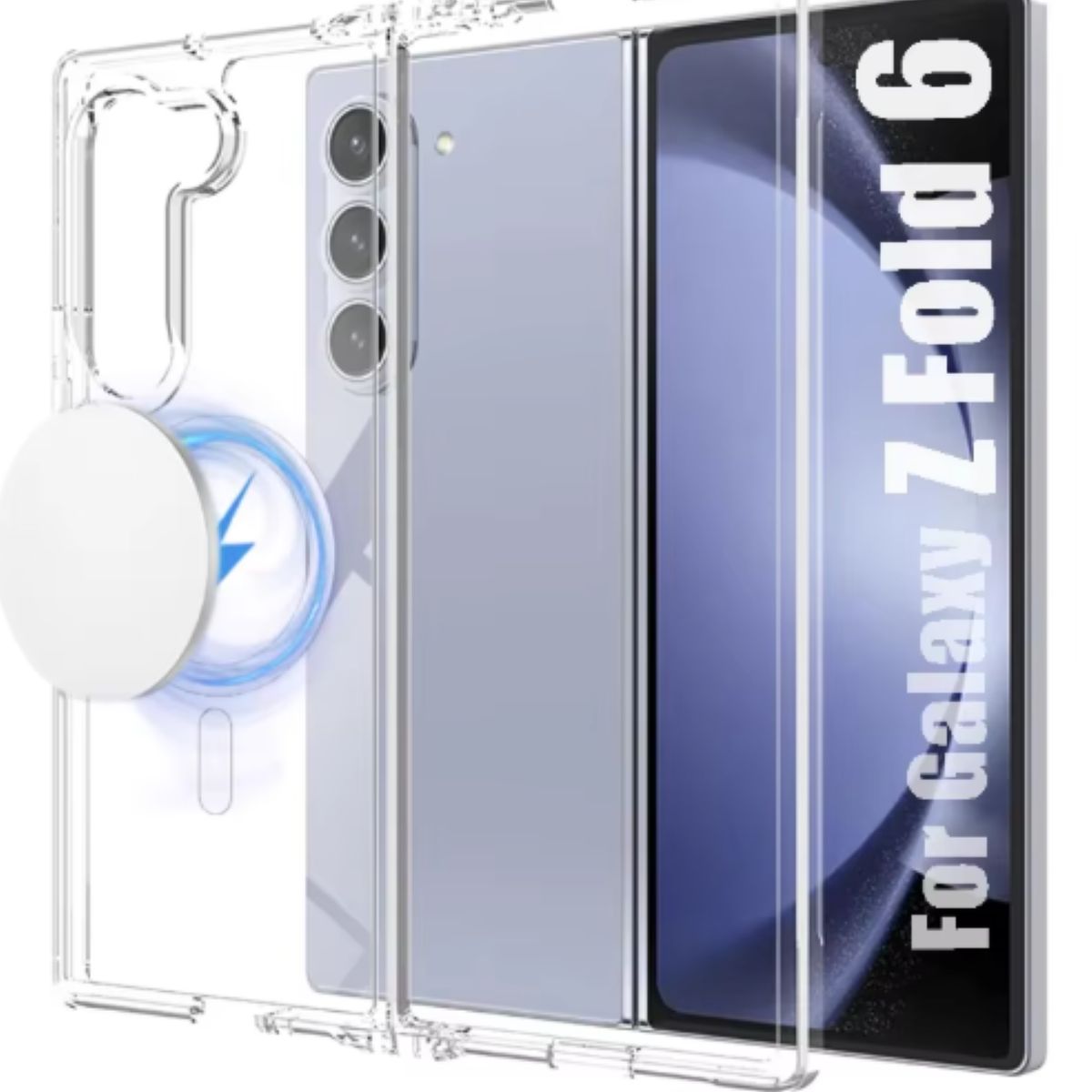 GENERICO - Carcasa Para Samsung Z Fold 6 Transparente MagSafe