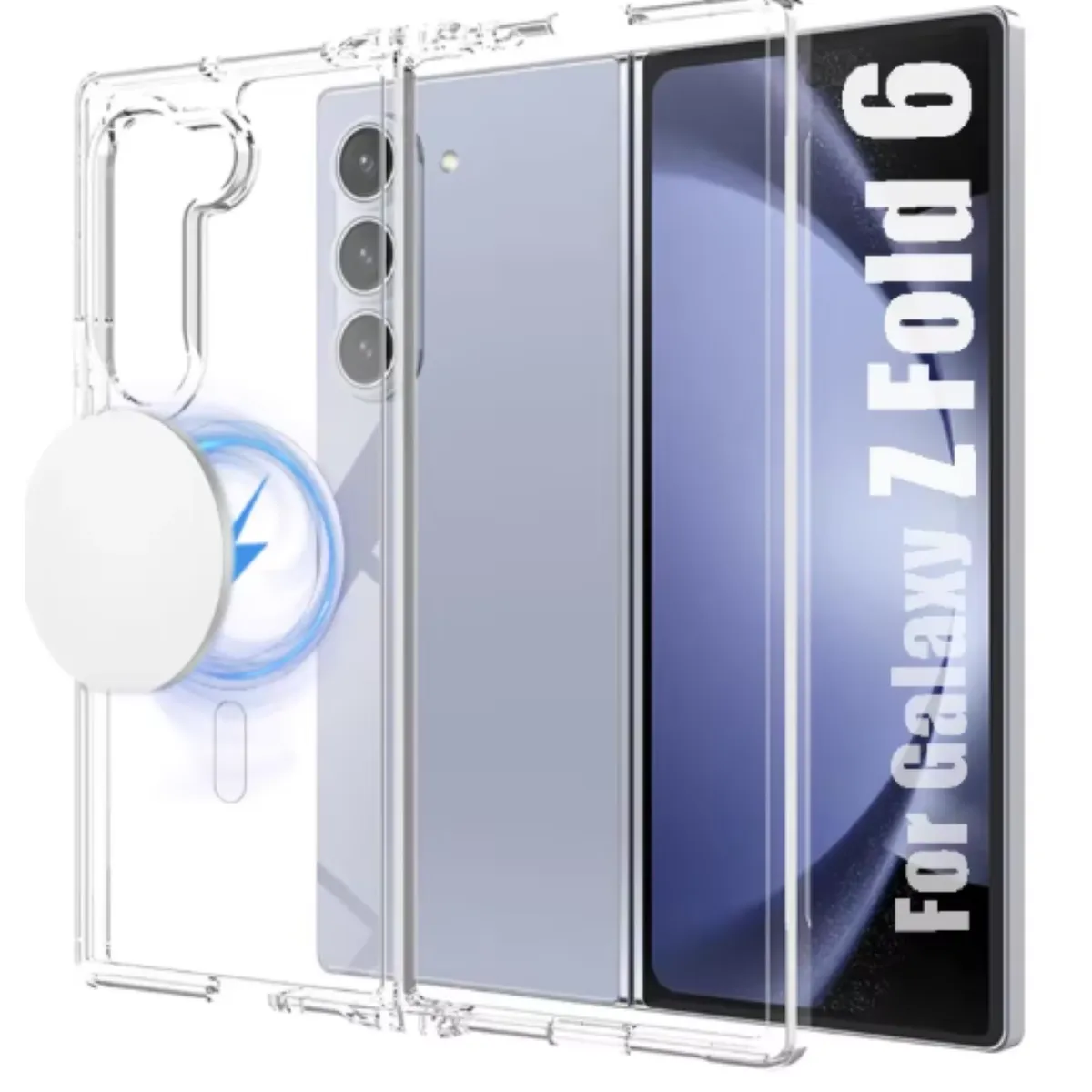 GENERICO - Carcasa Para Samsung Z Fold 6 Transparente MagSafe