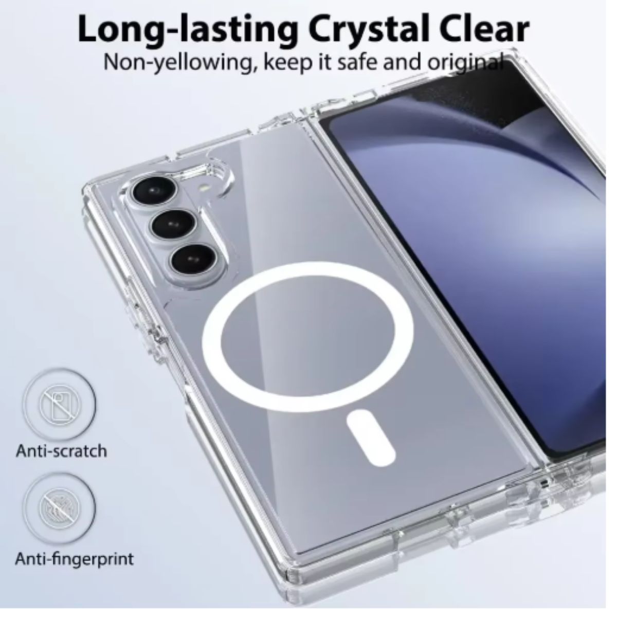 GENERICO - Carcasa Para Samsung Z Fold 6 Transparente MagSafe