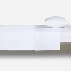 ROSEN - Sábana 180 Hilos Algodón-Poliéster Guarda Ramage 1,5 Plazas