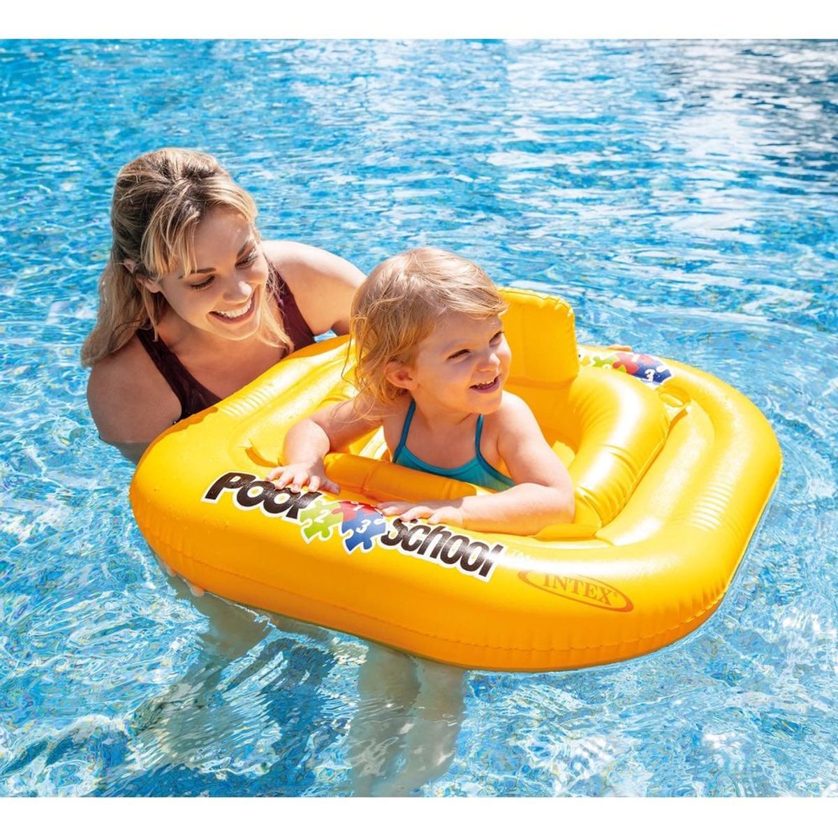 INTEX - Flotador Inflable para Bebé INTEX Cuadrado 1-2 Años