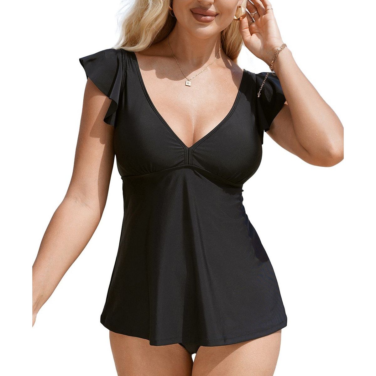 GLORIAHOON - Traje De Baño V Top Tankini Sólo Parte De Arriba Gloriahoon